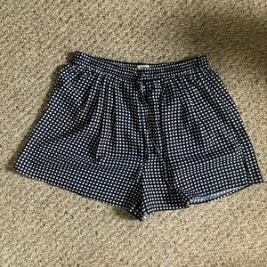 J Crew Navy White checkered Shorts Size Small
